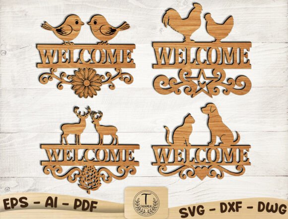 Animal Welcome Sign Laser Cut Files SVG Review