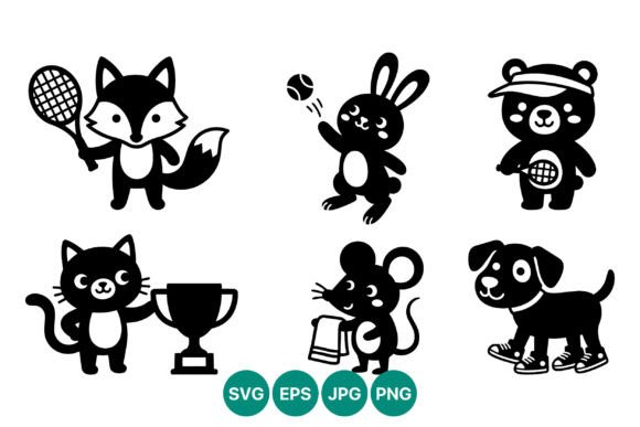 Cartoon Animals Playing Sports Vector Review