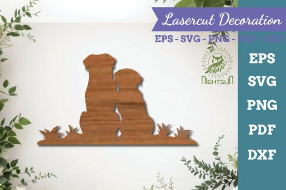 Couple Dog Lasercut SVG 2 Review