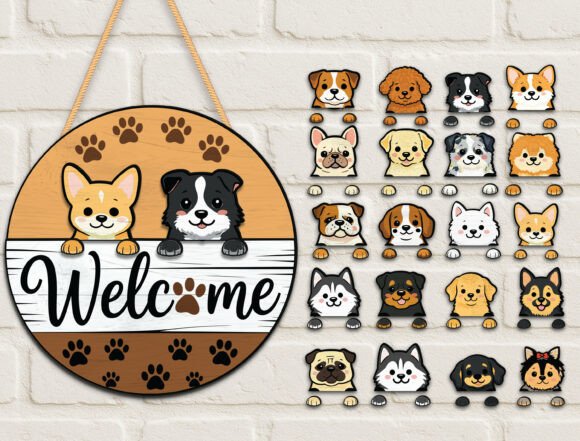Custom Dog Peeking Welcome Door Sign Review