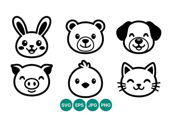 Cute Animal Faces Vector Review