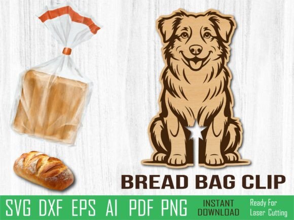 Cute Australian Shepherd Dog Bread Clip Review
