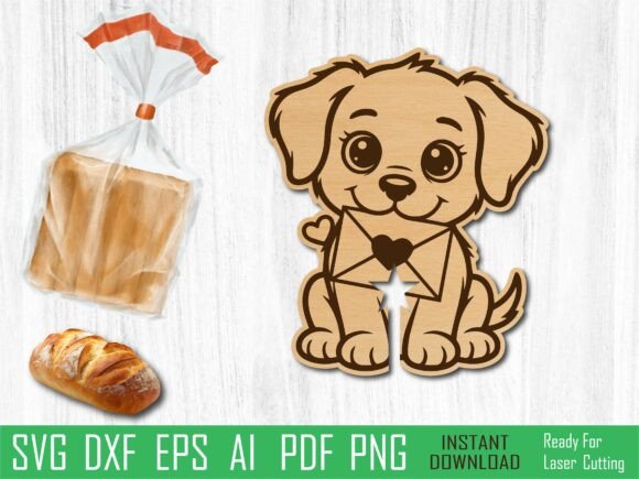 Cute Dog Puppy Bread Clip Laser Cut Review