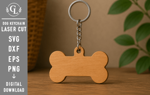 Dog Keychain SVG for Embroidery Projects
