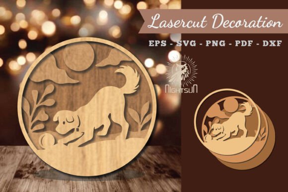 Dog Playing Ball Lasercut Decoration 2 Review