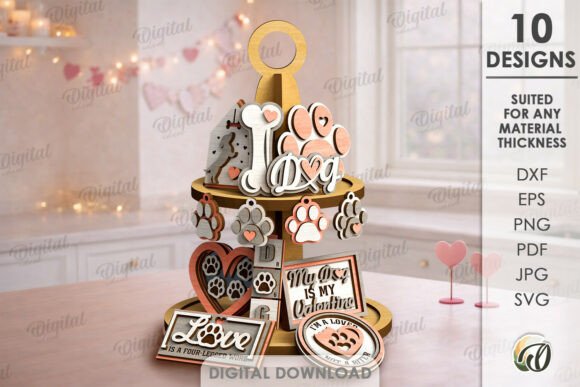 Dog Valentine's Day Tiered Tray Bundle Review