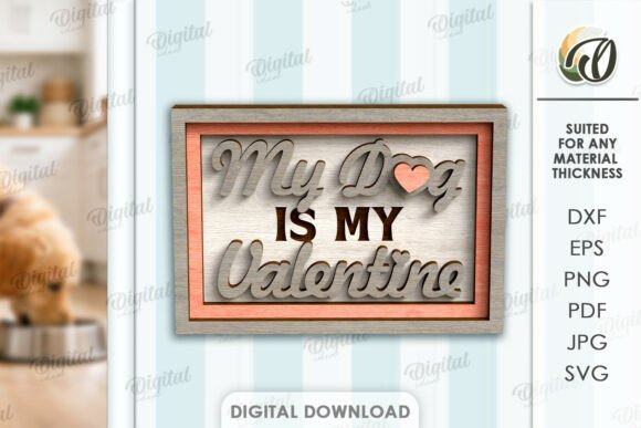 Dog Valentine's Day Tiered Tray Lasercut Review