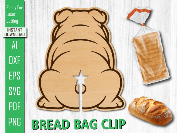 Laser Cut Back Funny Dog Bread Clip Design Review