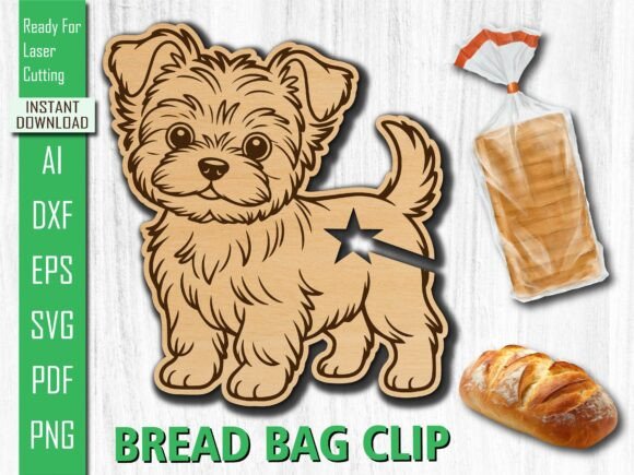 Laser Cut Puppy Dog Bread Bag Clip SVG Review