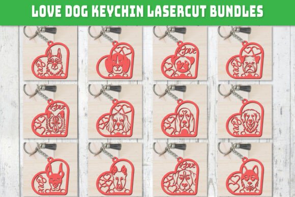 Love Dog Keychain Laser Cut BUNDLES Review
