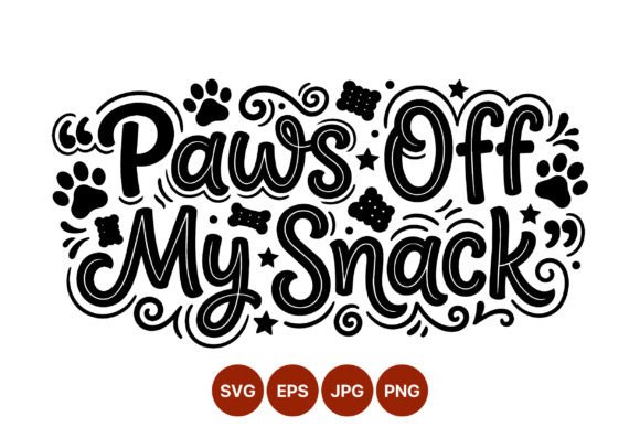 Paws off My Snack Script Lettering Review