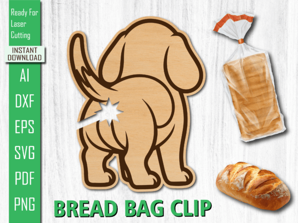 Pet Dog Back Bread Clip Embroidery Design