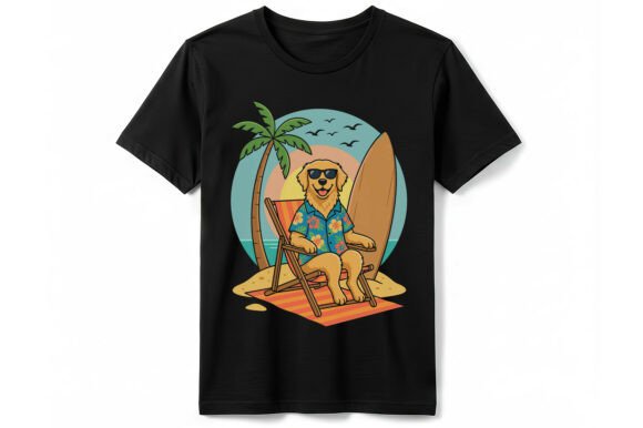 Retro Golden Retriever Beach T-Shirt Review