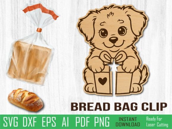 Valentine Dog Puppy Bread Clip Laser Design Review